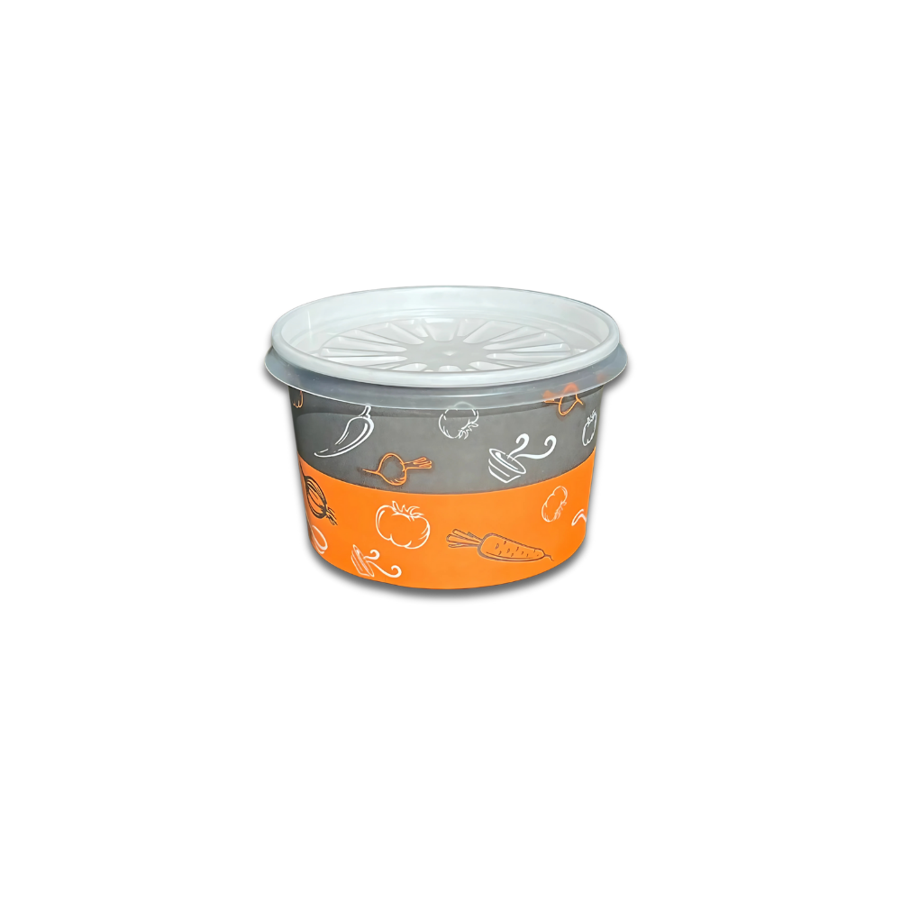 CEK16 OZ BASKILI KARTON ÇORBA KASE + KAPAK 100 ADET