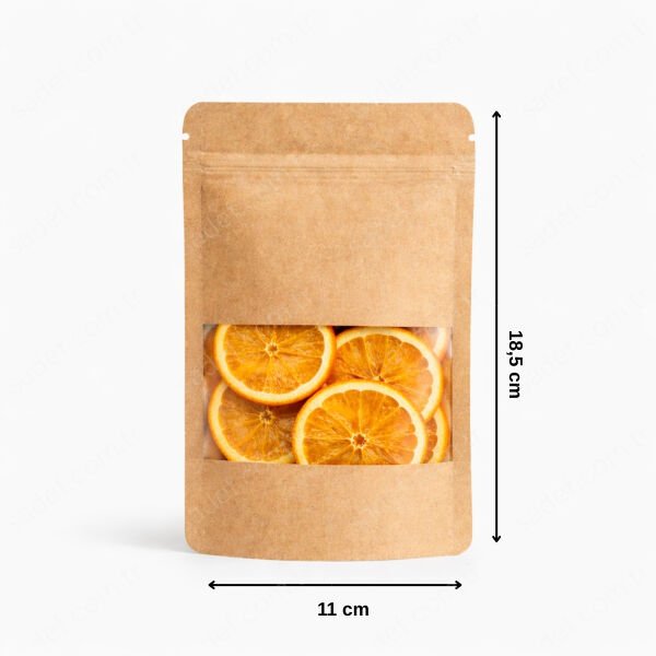 KRAFT PENCERELİ KİLİTLİ DOYPACK 11X18,5 100 ADET
