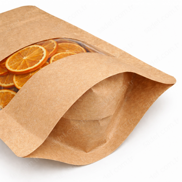 KRAFT PENCERELİ KİLİTLİ DOYPACK 13X22,5 100 ADET