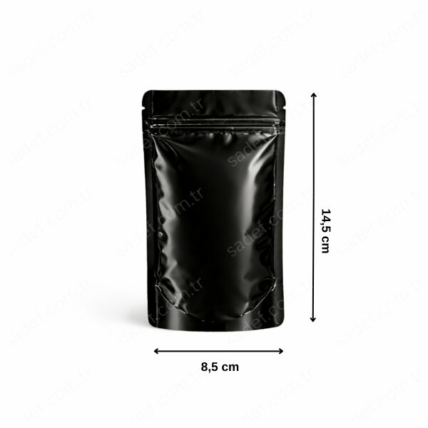 SİYAH ALÜMİNYUM KİLİTLİ DOYPACK 8,5X14,5 100 ADET
