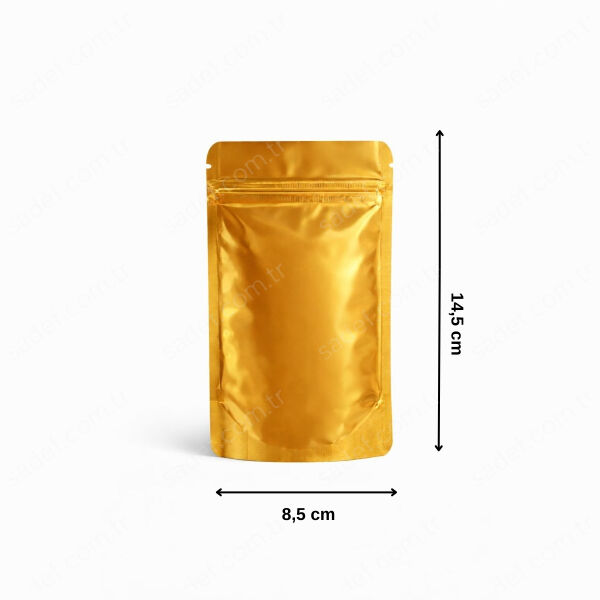 GOLD ALÜMİNYUM KİLİTLİ DOYPACK 8,5X14,5 100 ADET