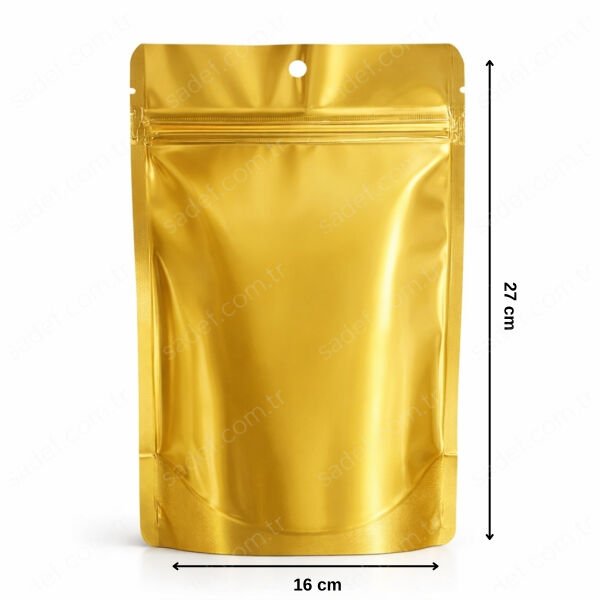 GOLD ALÜMİNYUM KİLİTLİ DOYPACK 16X27 100 ADET
