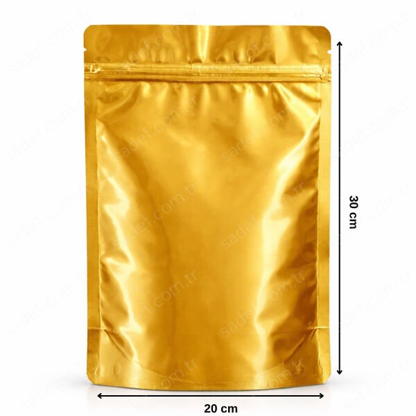 GOLD ALÜMİNYUM KİLİTLİ DOYPACK 20X30 100 ADET
