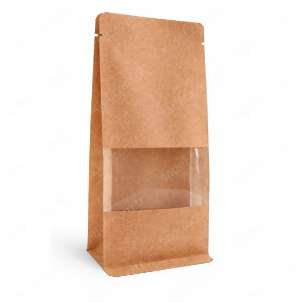 FLAT BOTTOM 11X28X8 KRAFT PENCERELİ 100 ADET