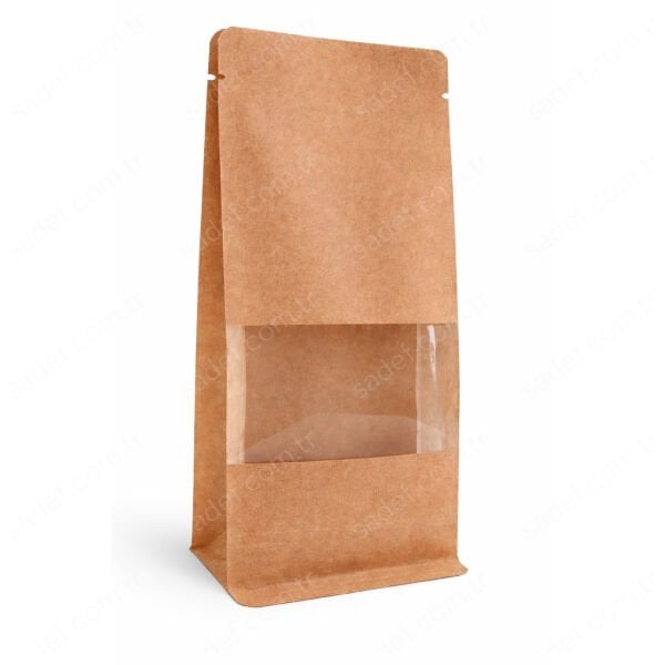 FLAT BOTTOM 11X28X8 KRAFT PENCERELİ 100 ADET