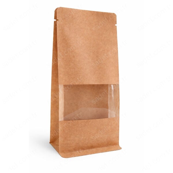 FLAT BOTTOM 11X28X8 KRAFT PENCERELİ 100 ADET