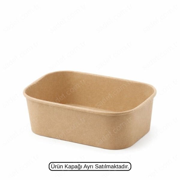 26 OZ 750 ML DİKDÖRTGEN KAĞIT KASE KRAFT GÖNCAY 300 ADET