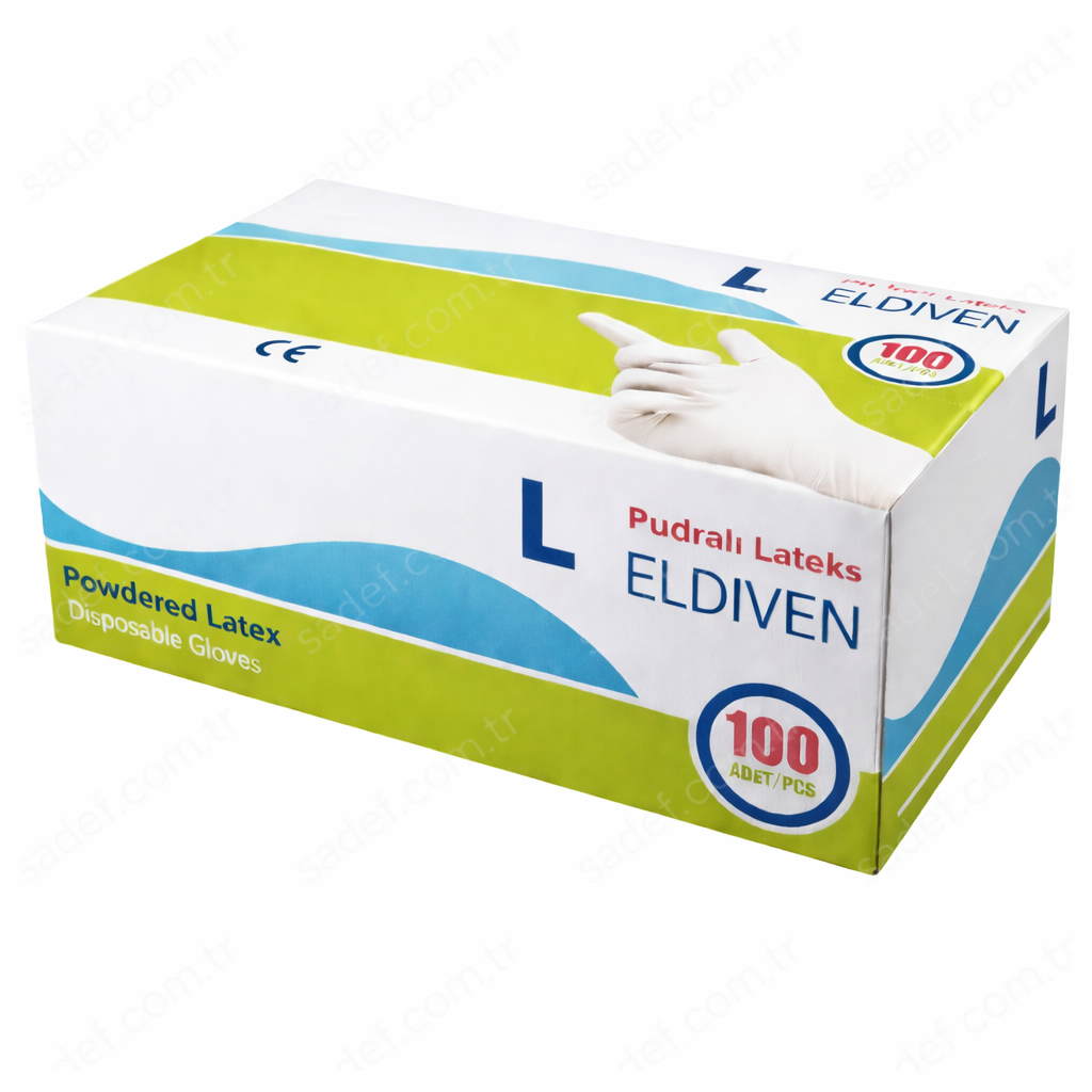 PUDRALI LATEX ELDİVEN LARGE 100 AD X 20 PAKET