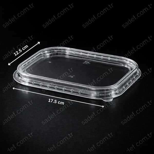 PET 120X170 MM DİKDÖRTGEN KASE KAPAĞI 300 ADET