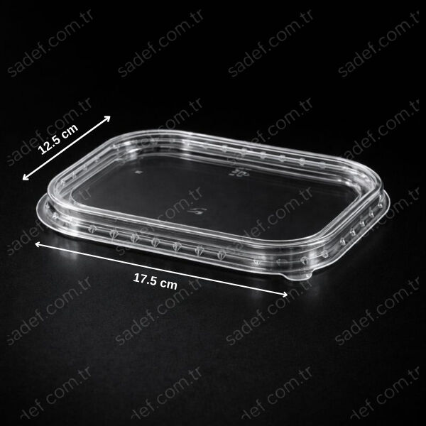 PET 120X170 MM DİKDÖRTGEN KASE KAPAĞI 300 ADET
