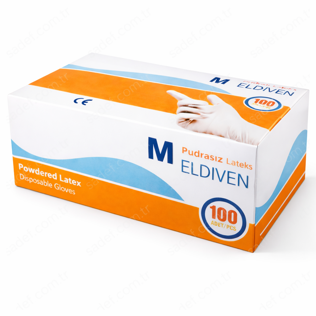PUDRASIZ LATEX ELDİVEN MEDİUM 100 AD X 20 PAKET
