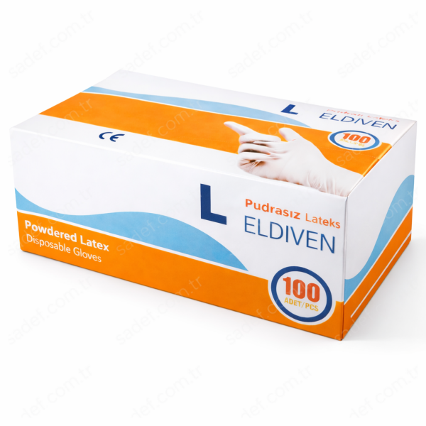 PUDRASIZ LATEX ELDİVEN LARGE 100 AD X 20 PAKET