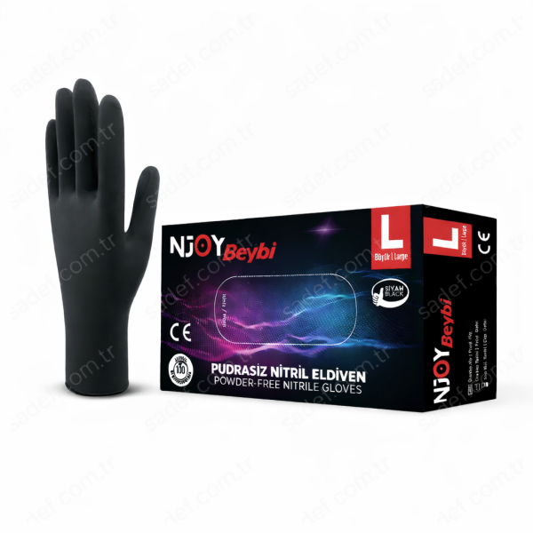SİYAH NİTRİL ELDİVEN LARGE 100 AD