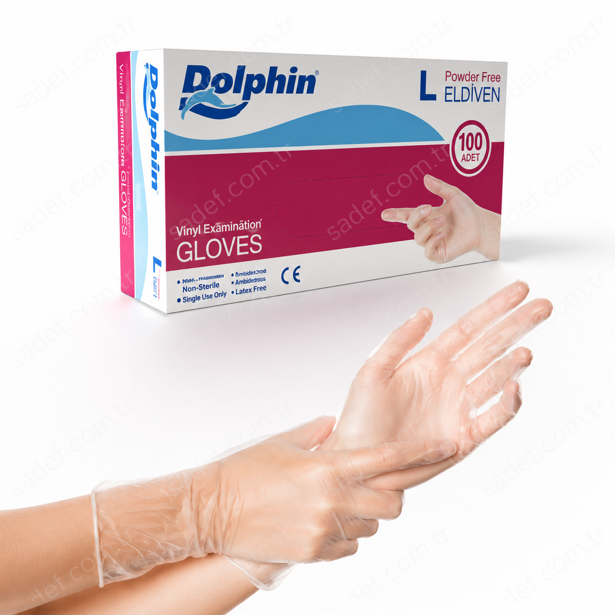VINLY ŞEFFAF PUDRASIZ ELDİVEN LARGE 100 AD