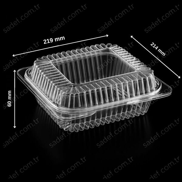L-355 LİMERA PET KARE SALATA KABI 1000 ML 43 GR 225 ADET