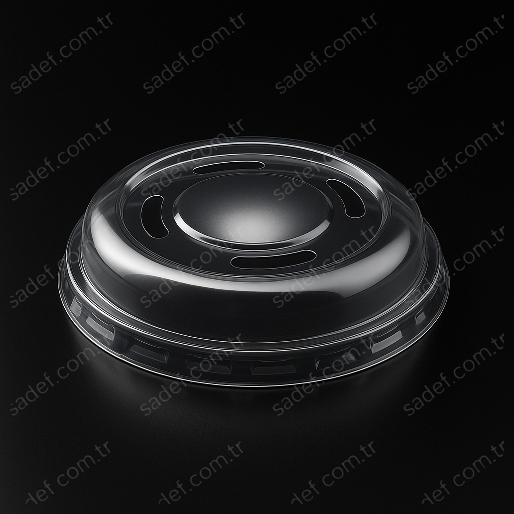 LK-233 DELİKLİ BOMBE KAPAK Ø118 MM HUMUS LİMERA 6 GR ŞEFFAF 100 ADET