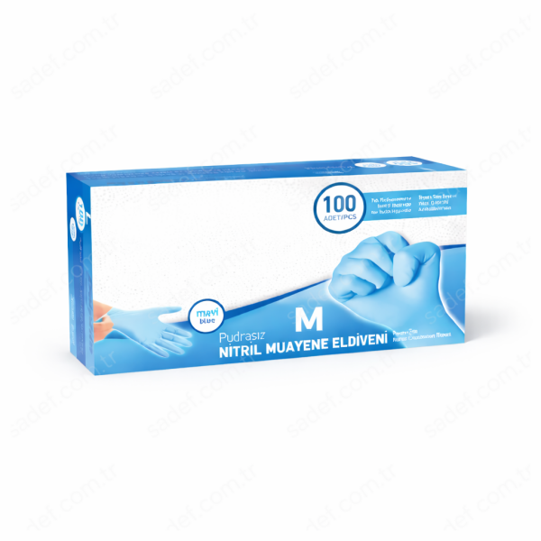 MAVİ NİTRİL ELDİVEN MEDİUM 100 AD X 20 PAKET