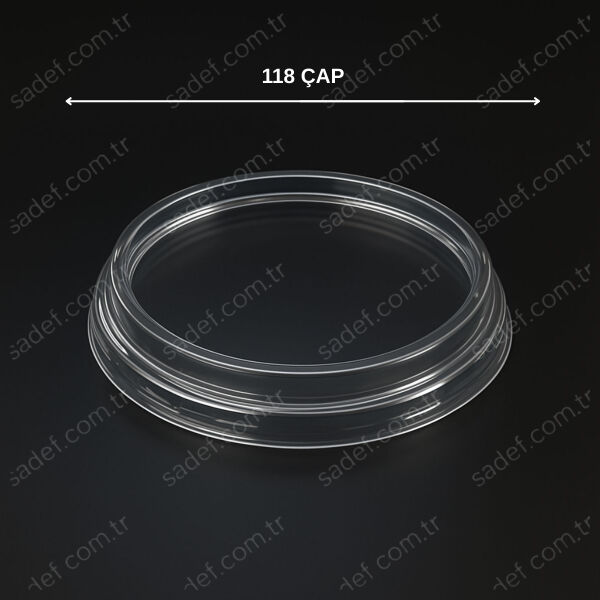 LK-232 DÜZ YÜKSEK KAPAK PET MEZE Ø118 MM LİMERA 6 GR 100 ADET