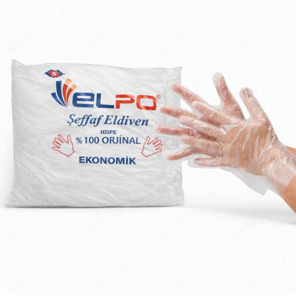 ELPO ŞEFFAF TEK KULLANIMLIK ELDİVEN 100 AD ( 60 GR )