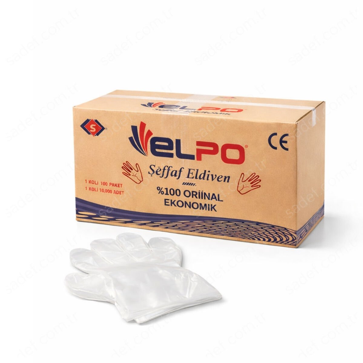 EKSTRA ELPO ŞEFFAF TEK KULLANIMLIK ELDİVEN 100 AD ( 100 GR ) 100 PK
