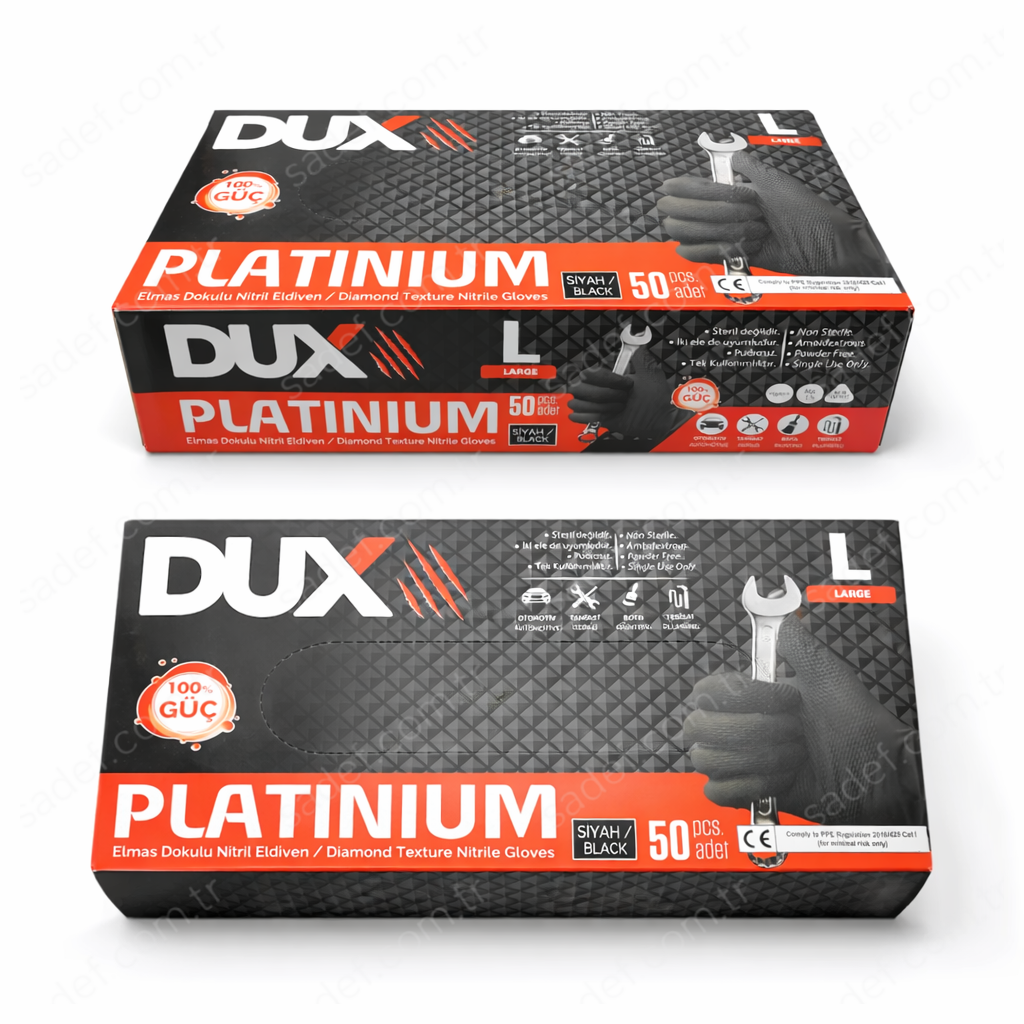 DUX EKSTRA KALIN ELDİVEN SİYAH LARGE 50 ADET