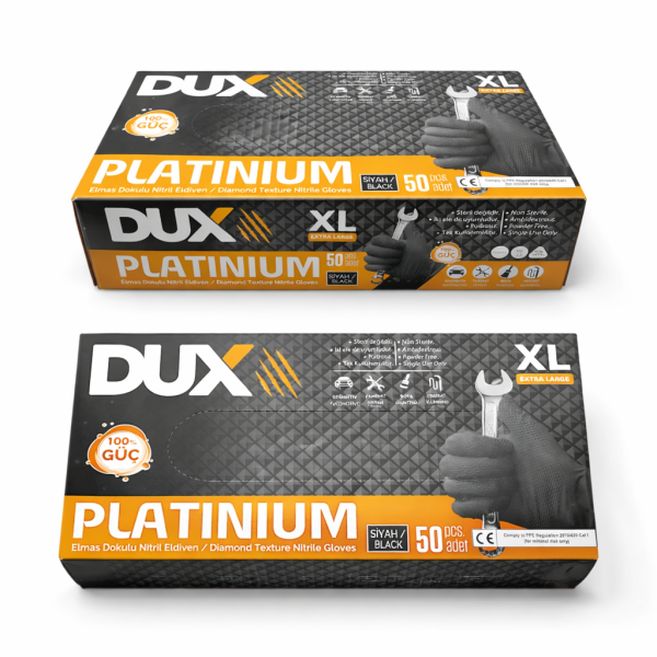 DUX EKSTRA KALIN ELDİVEN SİYAH X-LARGE 50 ADET