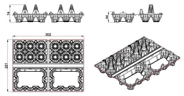 L-712 LİMERA YUMURTA VİYÖLÜ 12 Lİ 32 GR 400 ADET