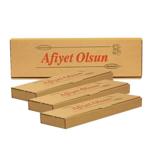 KRAFT OLUKLU 42X14X4 PİDE KUTUSU 100 ADET