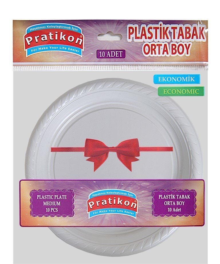 10 LU 17 CM ORTA BOY PLASTİK TABAK X 50 PAKET