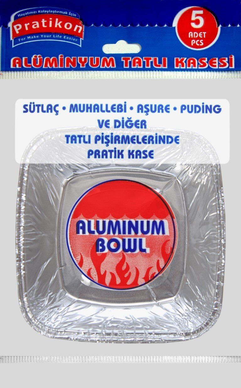 5 Lİ SÜTLAÇ KASE ALÜMİNYUM X 50 PAKET