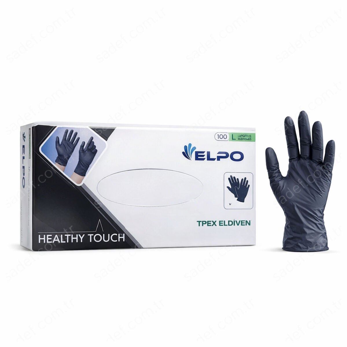 SİYAH HİBRİT PUDRASIZ ELDİVEN 100 AD LARGE