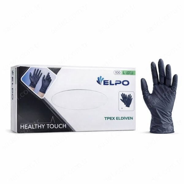 SİYAH HİBRİT PUDRASIZ ELDİVEN 100 AD LARGE