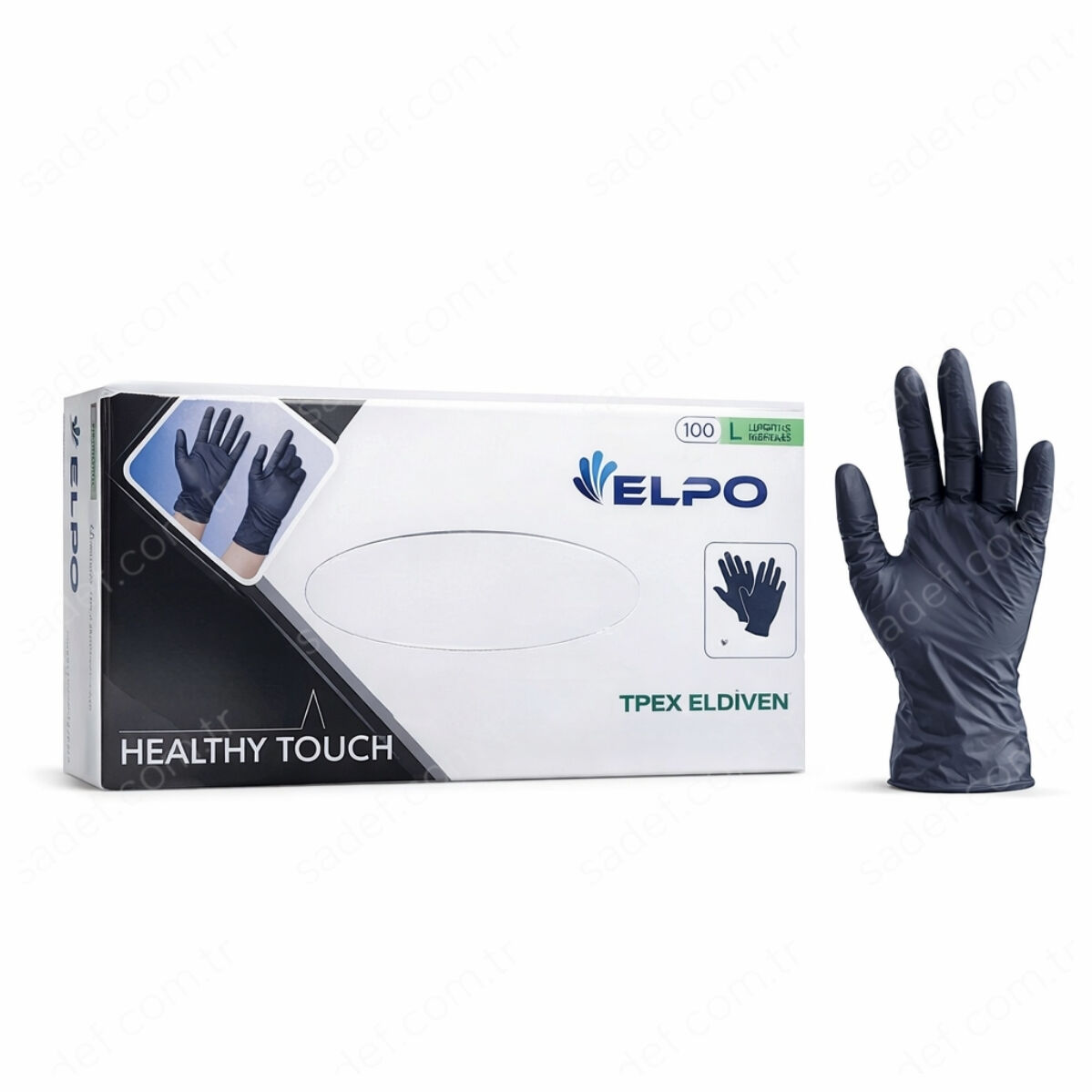 SİYAH HİBRİT PUDRASIZ ELDİVEN 100 AD LARGE