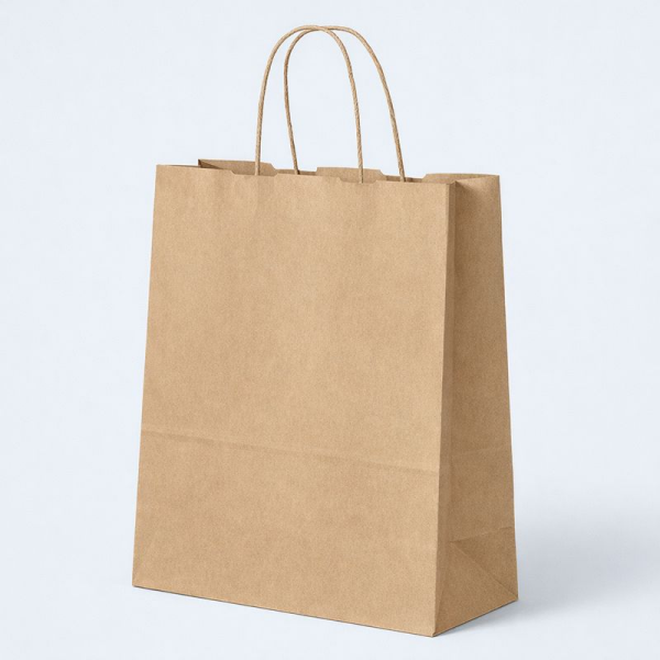 BÜKÜM SAPLI KRAFT KAĞIT ÇANTA 32X40X12 CM 100 ADET