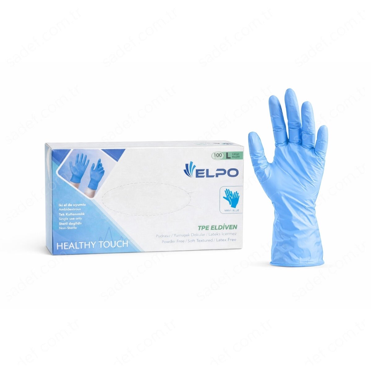 MAVİ HİBRİT PUDRASIZ ELDİVEN 100 AD LARGE X 40 PAKET