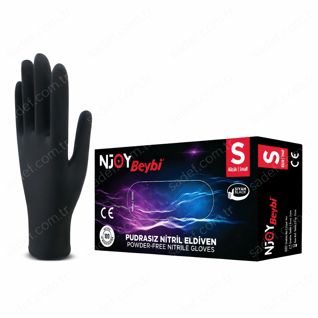 SİYAH NİTRİL ELDİVEN SMALL 100 AD X 20 PAKET