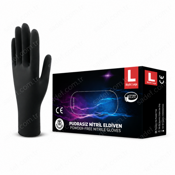 EXTRA SİYAH NİTRİL ELDİVEN LARGE 100 AD ( 5 GR ) X 20 PAKET