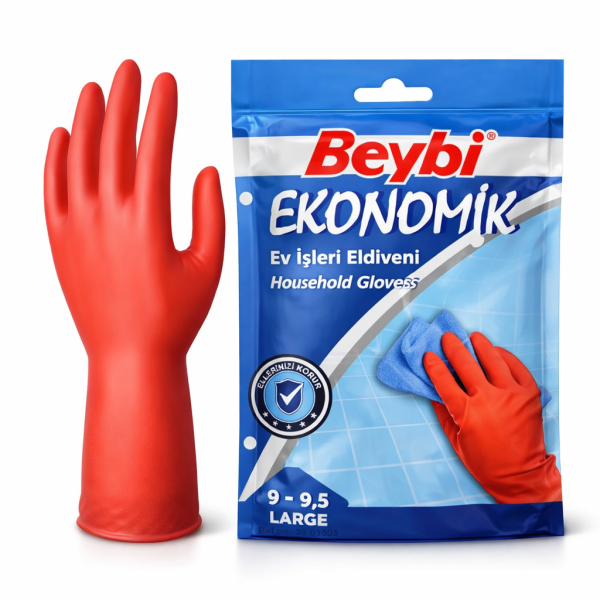 BEYBİ 9-9,5 BULAŞIK ELDİVENİ LARGE 1 ÇİFT X 25 ADET