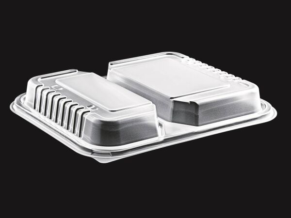 KAPAK İKİ BÖLMELİ MICROWAVE  18 GR ŞEFFAF ELTRON 300 ADET