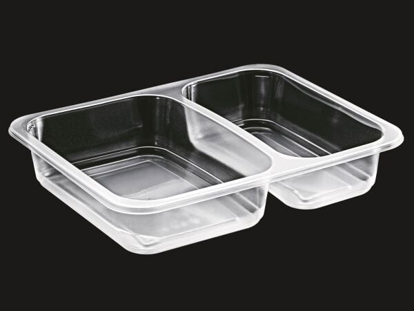 EL-477 İKİ BÖLMELİ VAKUM KABI 227X178 MM 20 GR ŞEFFAF ELTRON 400 ADET