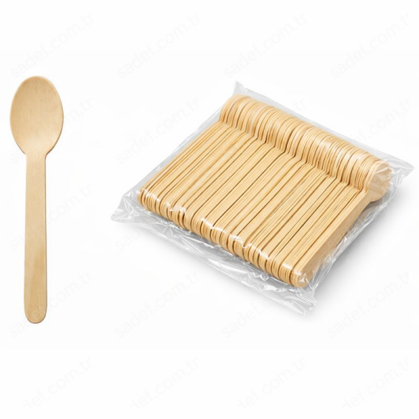 ORGANİK AHŞAP KAŞIK 16 CM 100 ADET