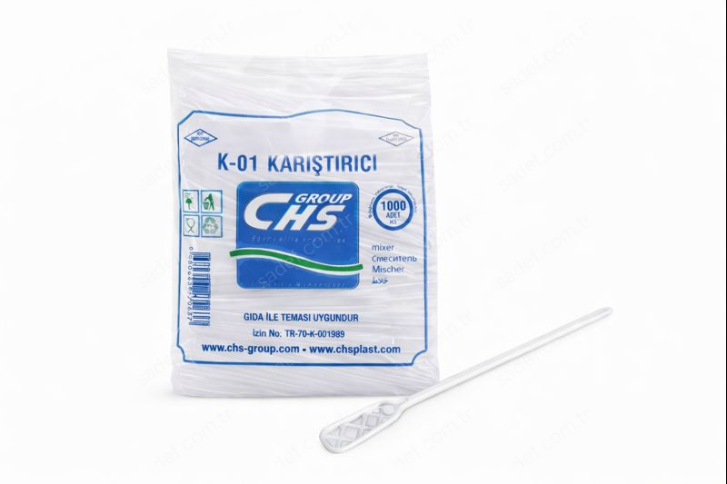 CHS PLASTİK KARIŞTIRICI 0,37 GR 500 AD ŞEFFAF X 60 PAKET
