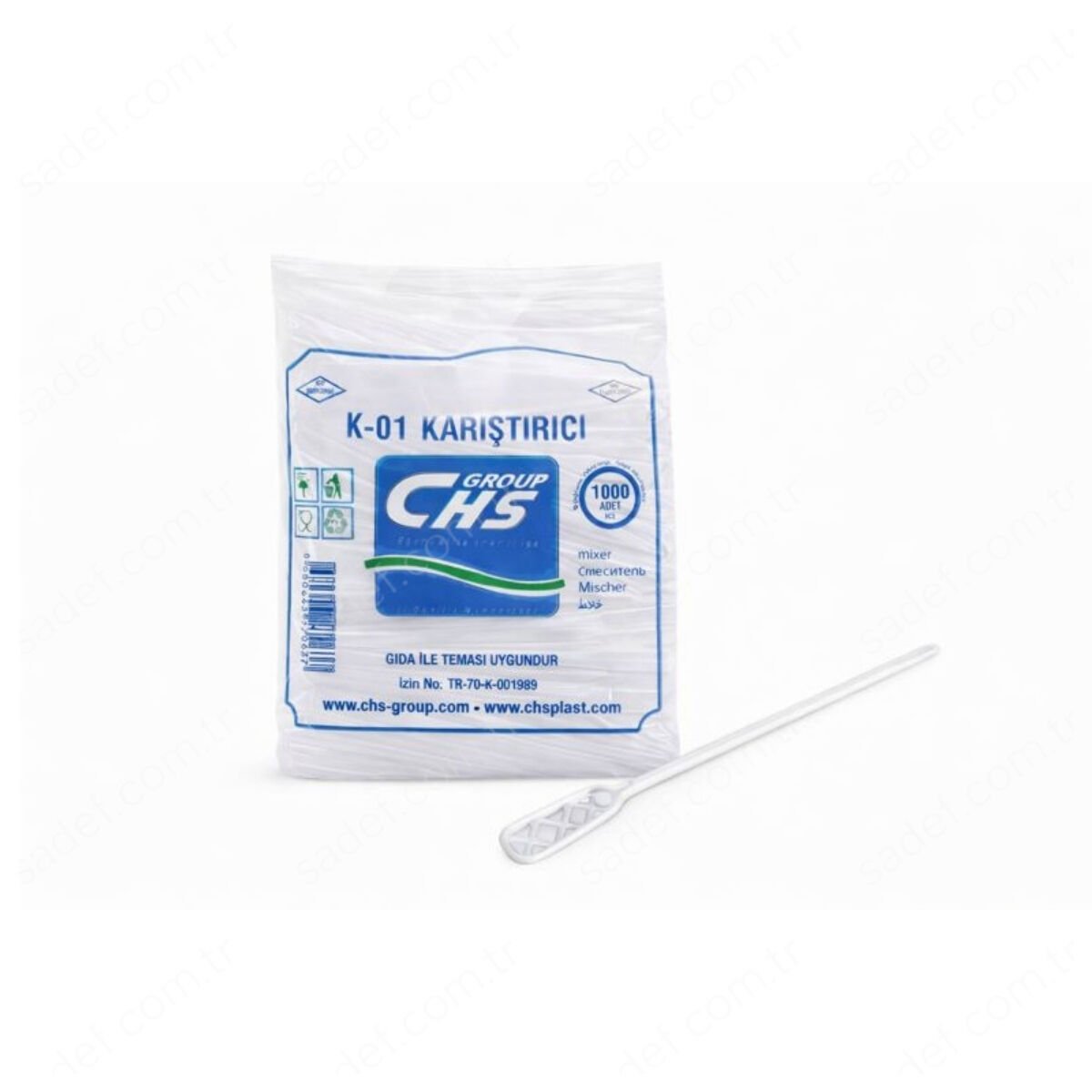 CHS PLASTİK KARIŞTIRICI 0,37 GR 500 AD ŞEFFAF X 60 PAKET