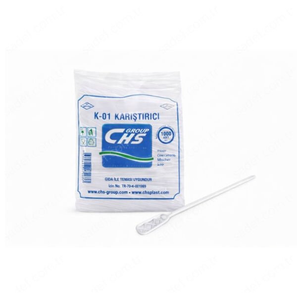 CHS PLASTİK KARIŞTIRICI 0,37 GR 500 AD ŞEFFAF X 60 PAKET