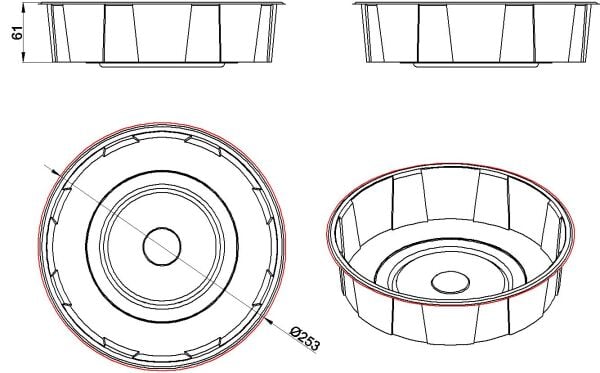L-409 LİMERA DÜZ KENARLI PASTA KAPAĞI -Ø25 H6 41 GR 200 ADET