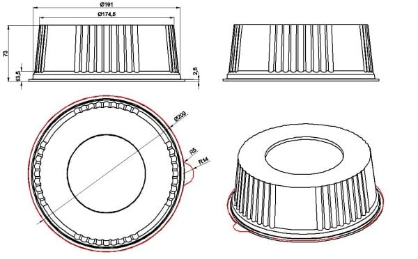 L-402 LİMERA PASTA KAPAK Ø20 -H75 31 GR 400 ADET