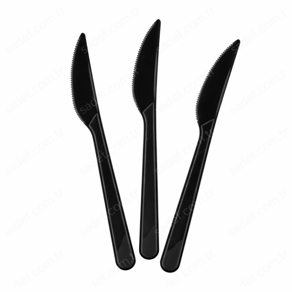 SİYAH PLASTİK LÜX BIÇAK 3,9 GR 100 ADET