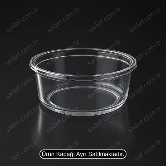 LM-08 8 OZ HUMUS PET KAP Ø117 LİMERA 11 GR ŞEFFAF 500 ADET