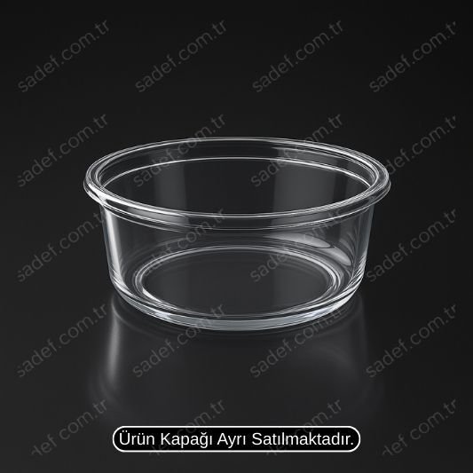 LM-08 8 OZ HUMUS PET KAP Ø117 LİMERA 11 GR ŞEFFAF 500 ADET