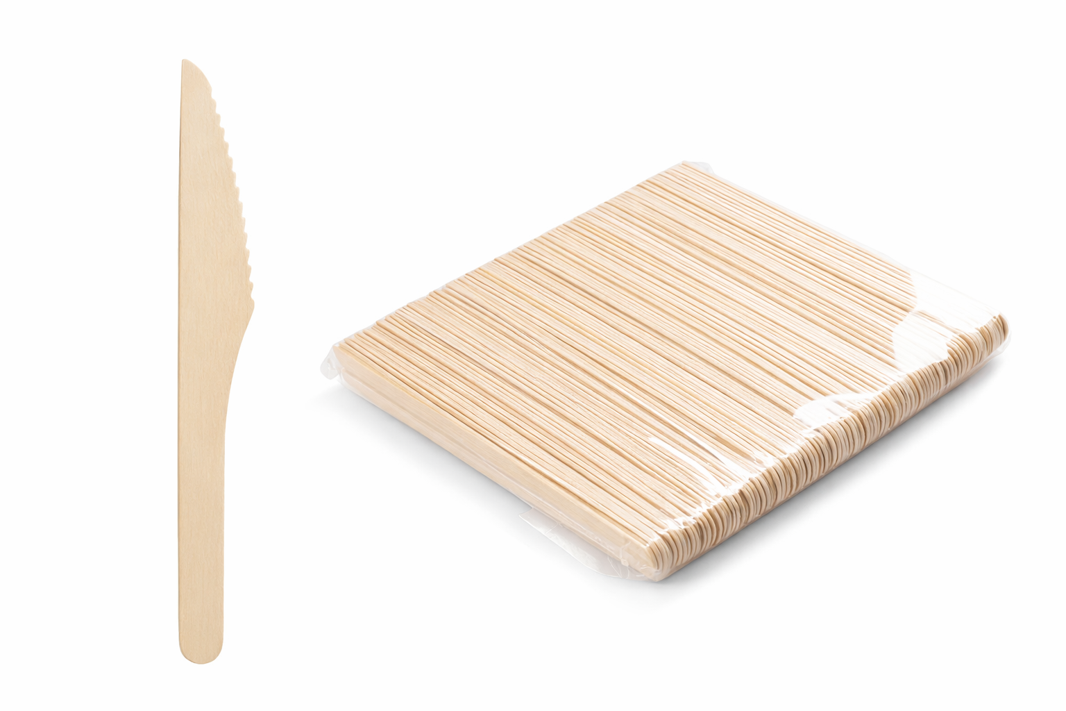 ORGANİK AHŞAP BIÇAK 16 CM 100 ADET